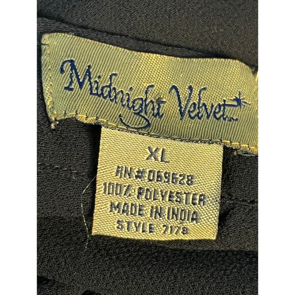 VTG Midnight Velvet Cardigan XL Sheer Black Beaded Elegant Cocktail Party Formal - Picture 6 of 6